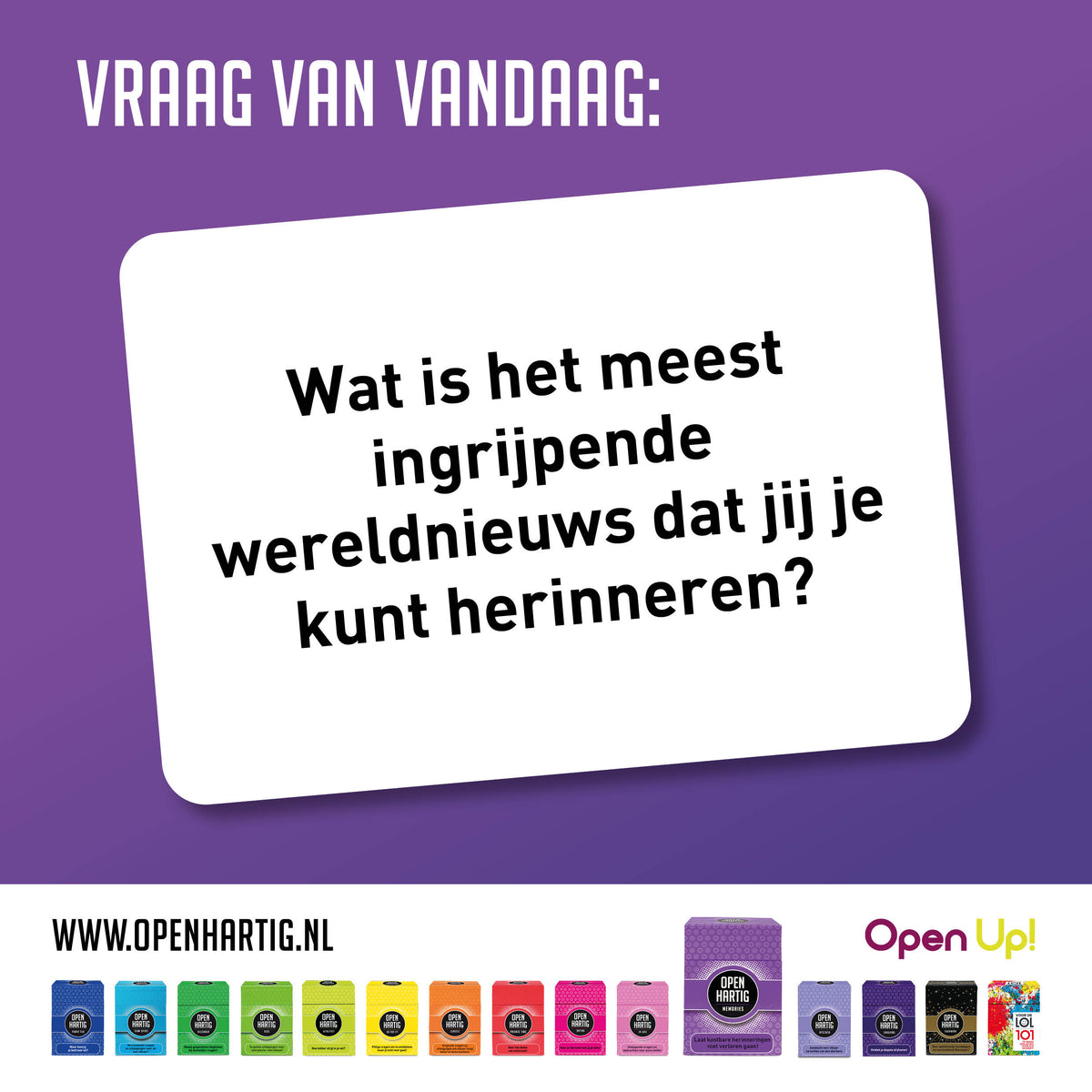 Openhartig - Memories - Kaartspel (NL)