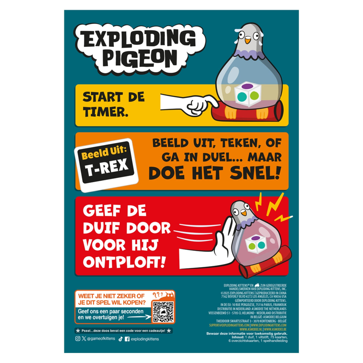 Exploding Pigeon - Partyspel (NL)