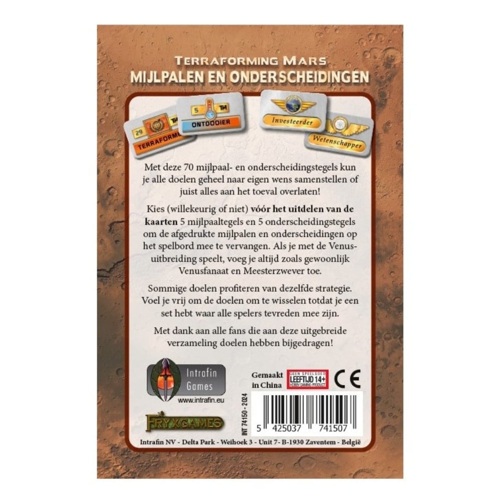 bordspellen terraforming mars mijlpalen en onderscheidingen